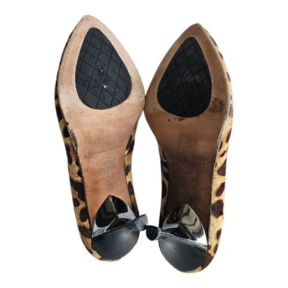 DONALD J PLINER "BRAVESP" Leopard Calfhair Heels Pumps - Size 7 - Picture 5 of 8